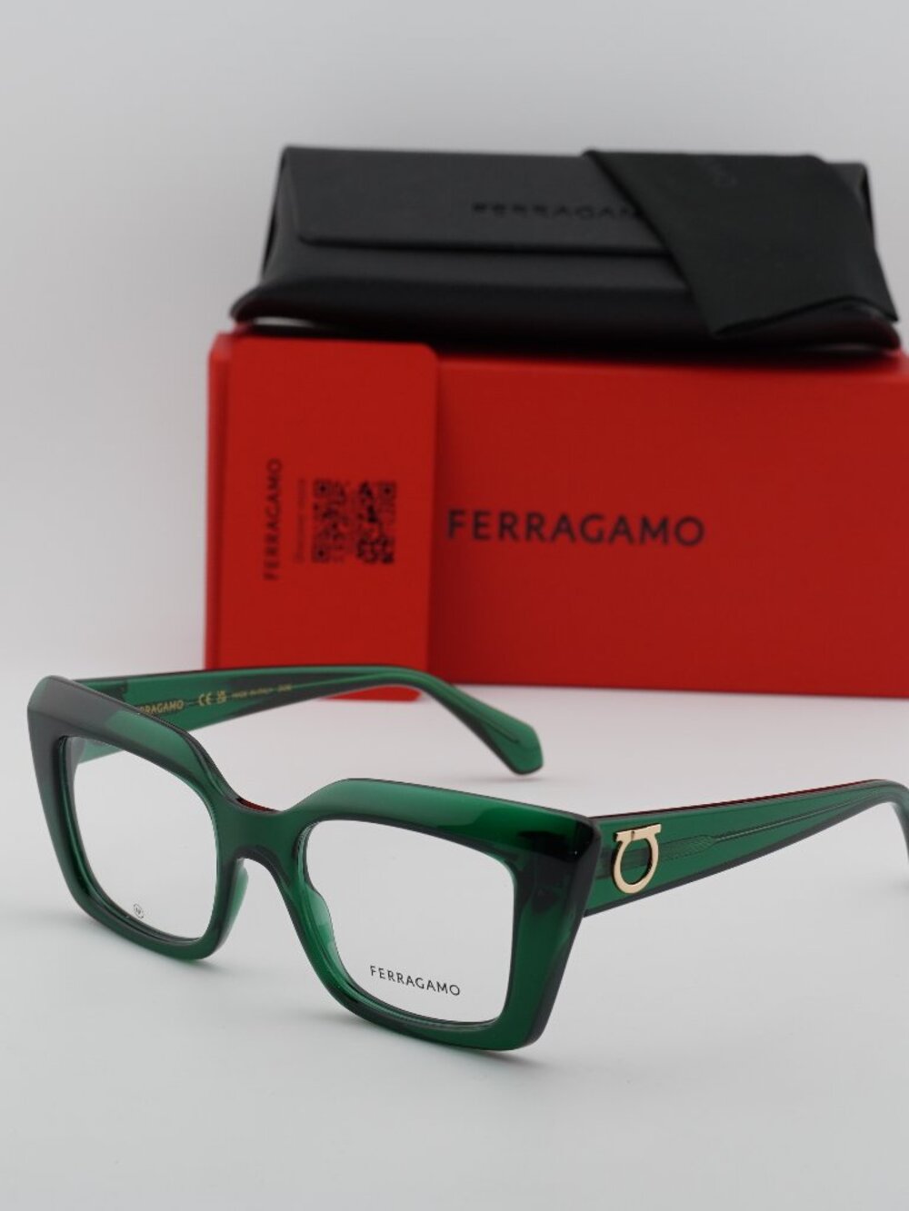 Salvatore Ferragamo SF3008 317 Women Cat Eye Eyeglasses 50mm – Green